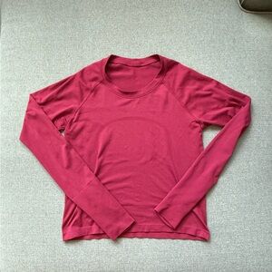 Lululemon Maroon Swiftly Tech Long-Sleeve Shirt 2.0